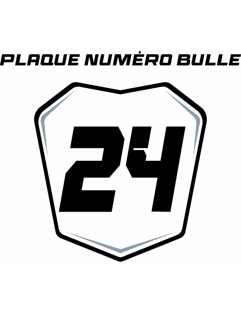 Plaque numéro bulle moto