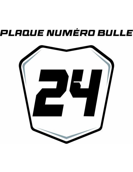 Plaque numéro bulle moto