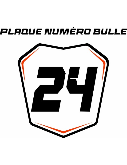 Plaque numéro bulle moto