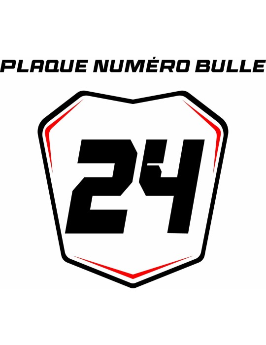 Plaque numéro bulle moto