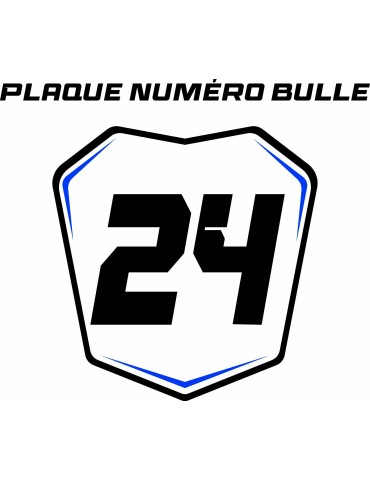Plaque numéro bulle