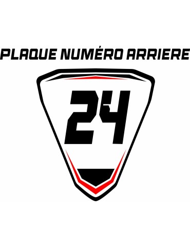 Plaque numéro arrière