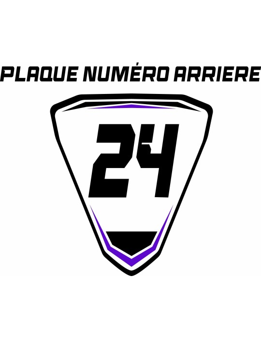 Plaque numéro arrière